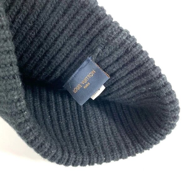 LOUIS VUITTON M76706 Monogram Beanie-LV beanie knit cap Knit hat Noir Black main image 9